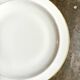 Round dish A. Vignaud in white and gold Limoges porcelain
