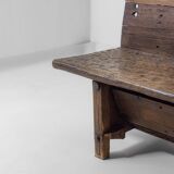 Early 1900s Art Populaire French fermette bench