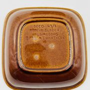 Lot 3 plats carrés en grès Deco Hälsingborg K.J. Svensson