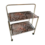 Folding service with wheels