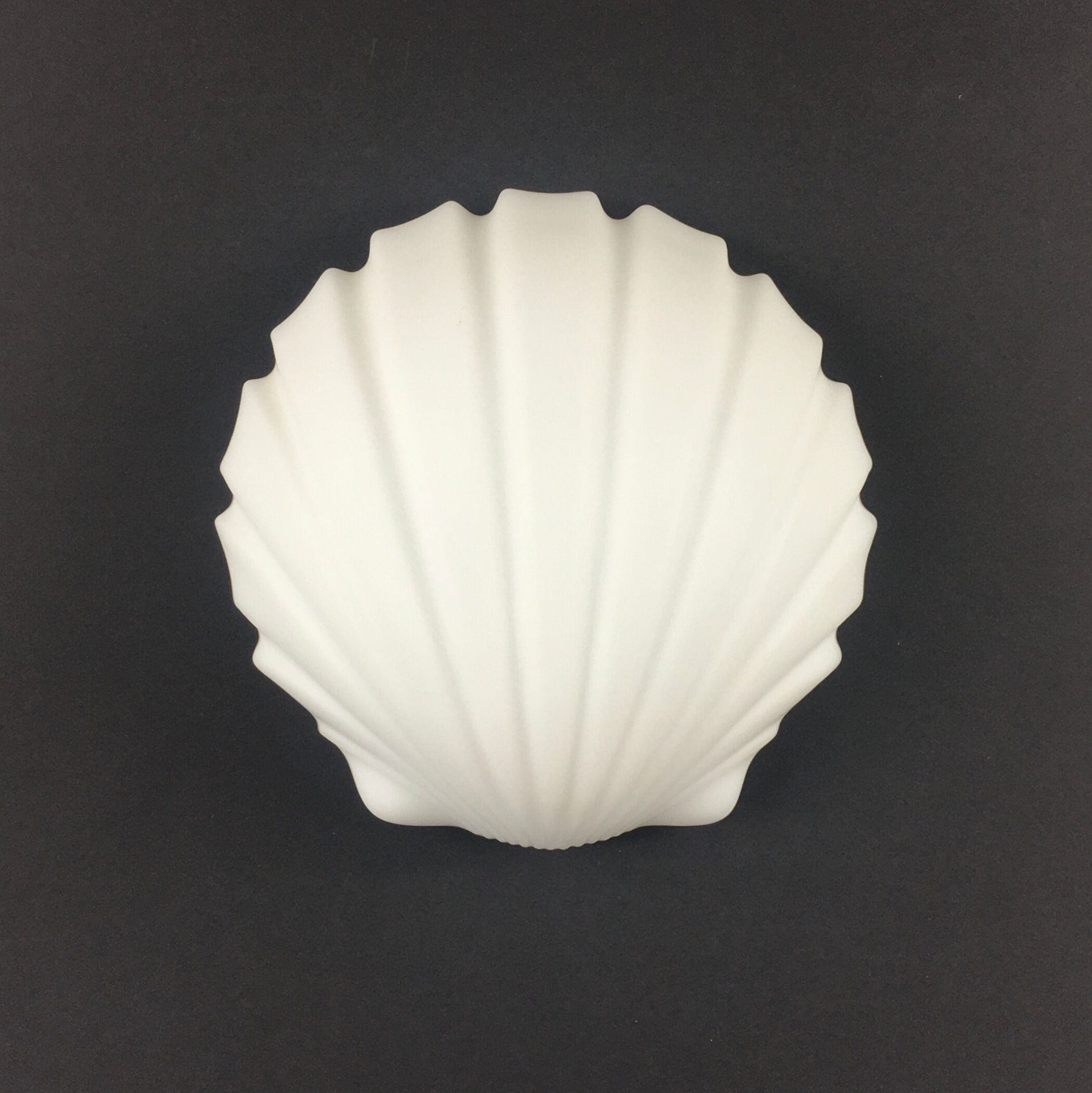 Pair of Vintage Shell-Shaped Opaline Glass Wall Lamps from Limburg, 1970s
