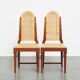 Set of two Art Deco design dining chairs with a wooden frame