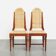 Set of two Art Deco design dining chairs with a wooden frame