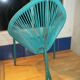 Fauteuil coquille enfant scoubidou vintage