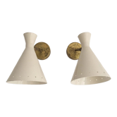 Paire d'appliques Italiennes de design 1950