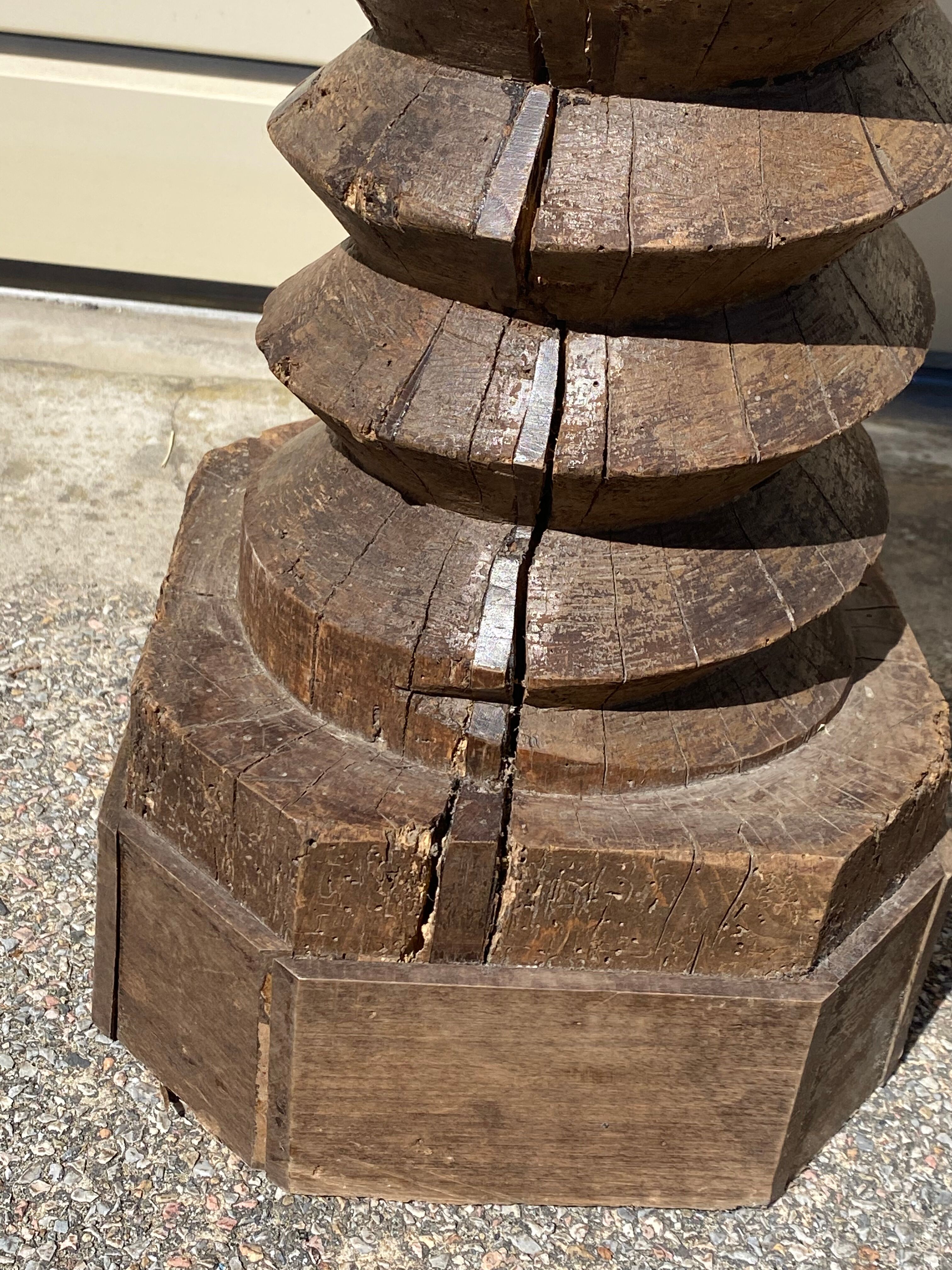 Totem or Harness made with an old press screw late nineteenth century