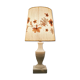 Vintage lamp base - onyx marble foot - blind-day inclusion dried flowers - 1950