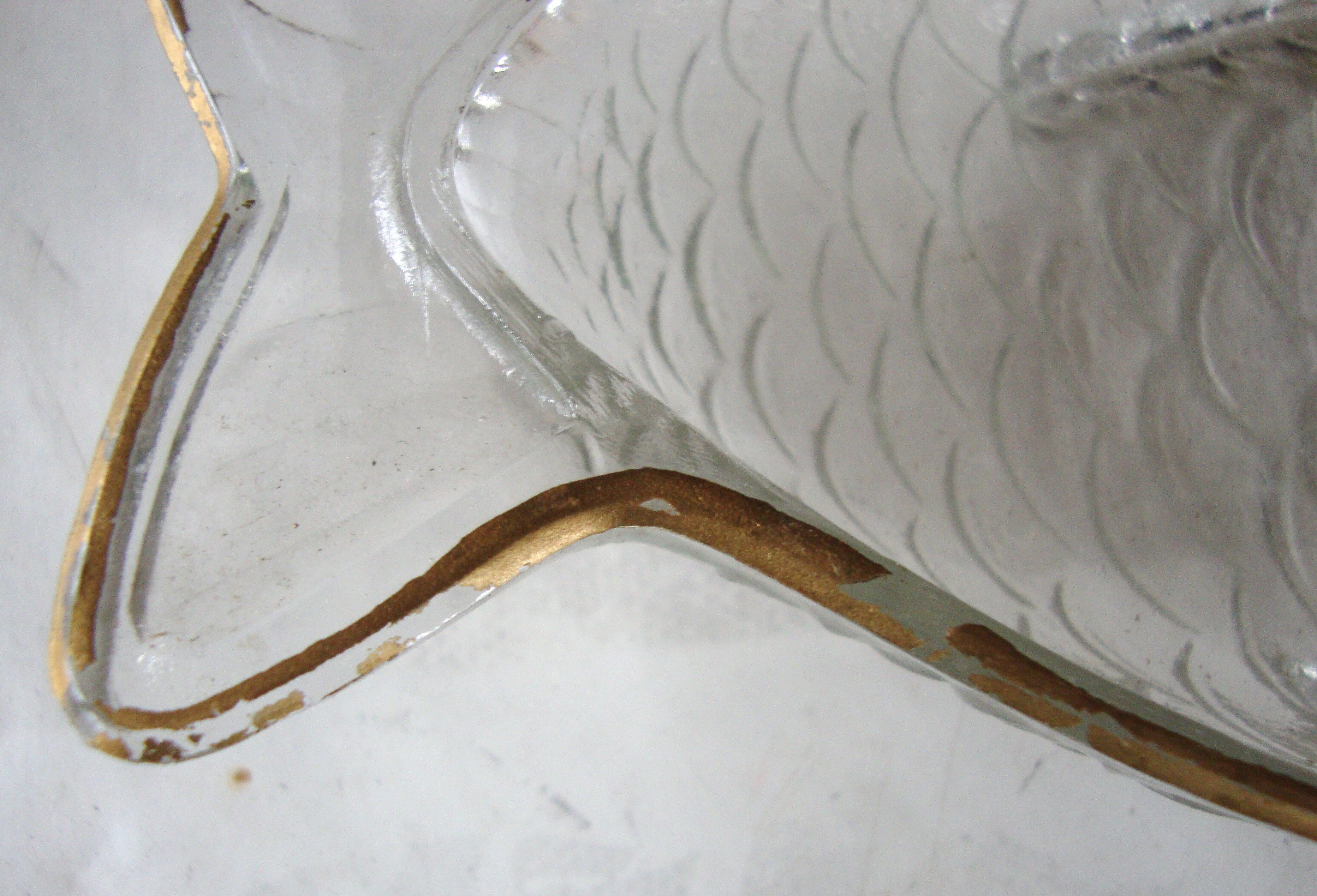 Pair of vintage glass ravier