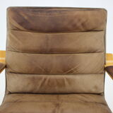 1970s Yngve Ekström "Contino" Leather Armachair,Sweden