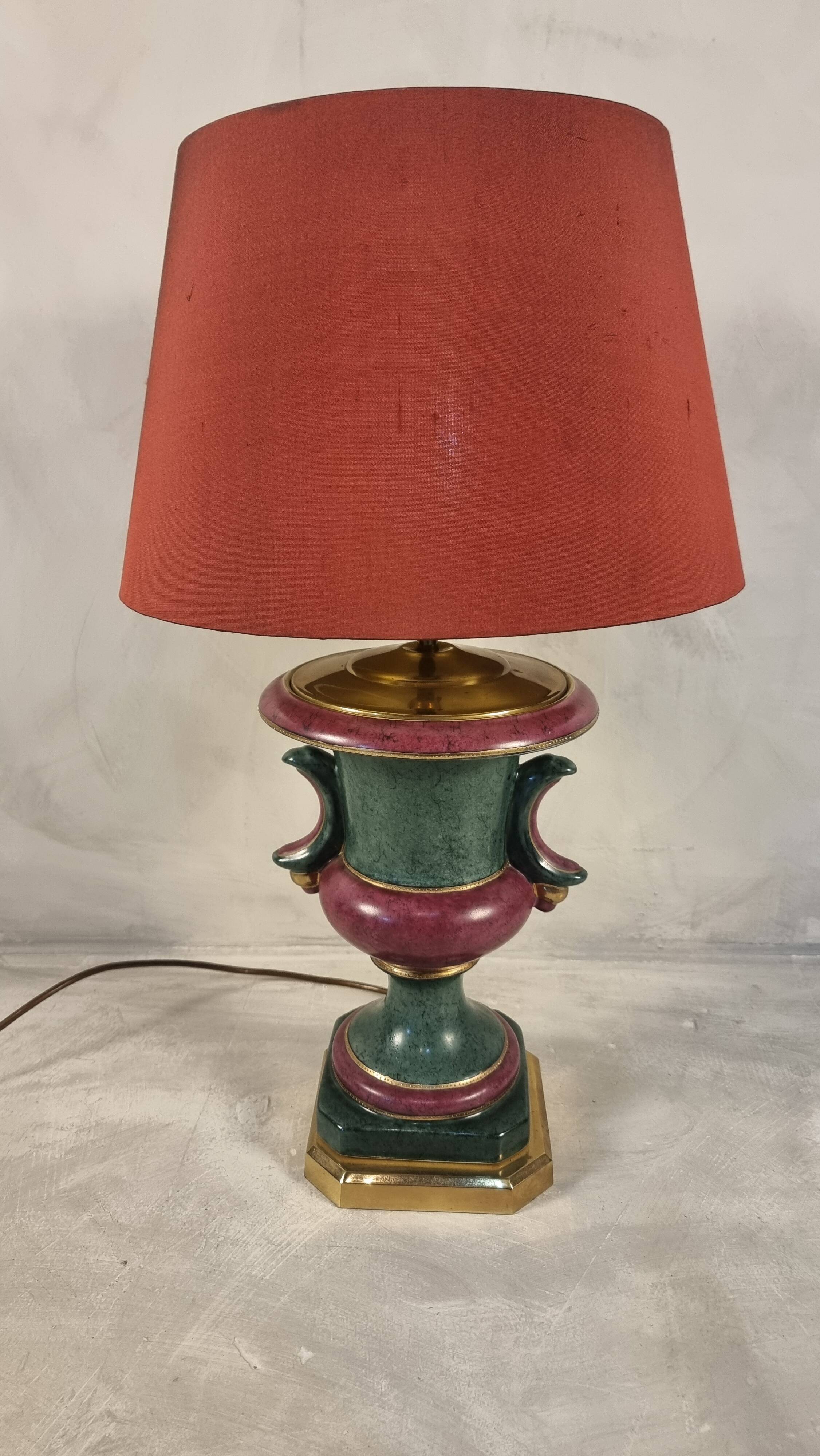 Lampe de table vintage à finition marbrée, années 1990