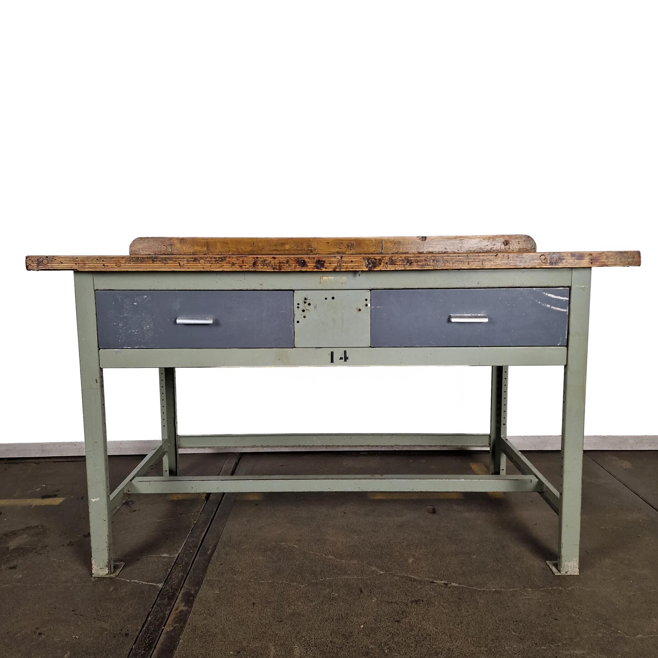 Industrial metal workbench