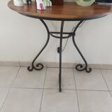 Console en palissandre et fer forgé