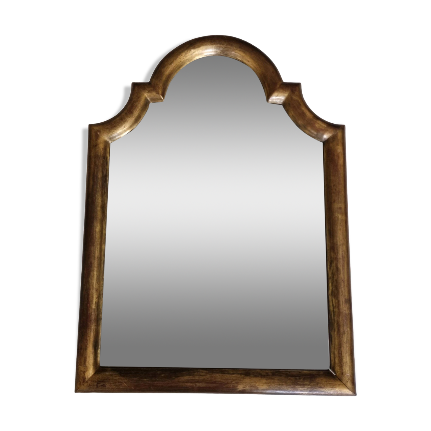 Stucco and wood fireplace mirror 53x38 cm