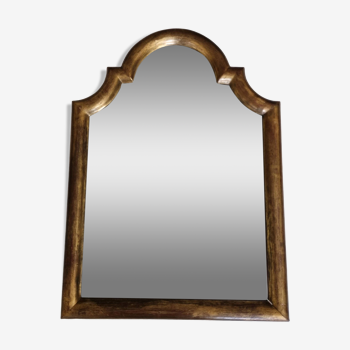 Miroir de cheminée en stuc et bois 53x38 cm