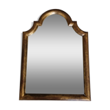 Stucco and wood fireplace mirror 53x38 cm