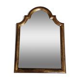 Stucco and wood fireplace mirror 53x38 cm