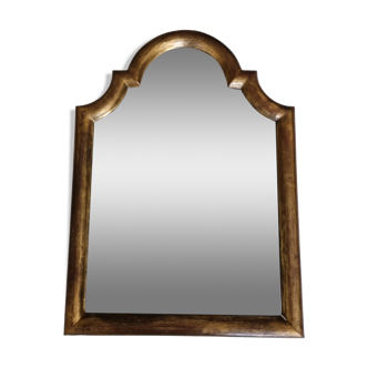 Stucco and wood fireplace mirror 53x38 cm