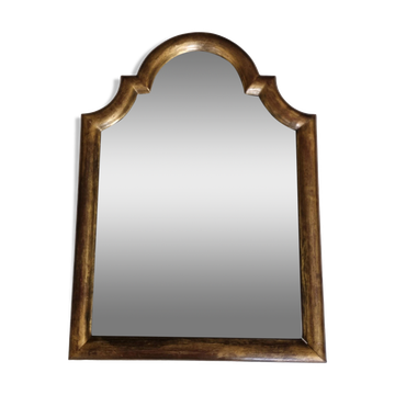 Stucco and wood fireplace mirror 53x38 cm