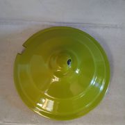 Vintage green enamelled tin soup tureen