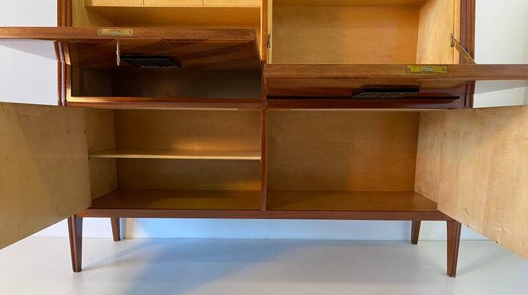 Italian Mahogany Secretaire Cabinet, 1950s