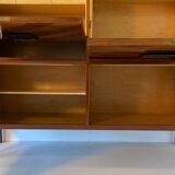 Italian Mahogany Secretaire Cabinet, 1950s