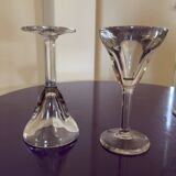 Set of 3 vintage bistro glasses in thick blown glass