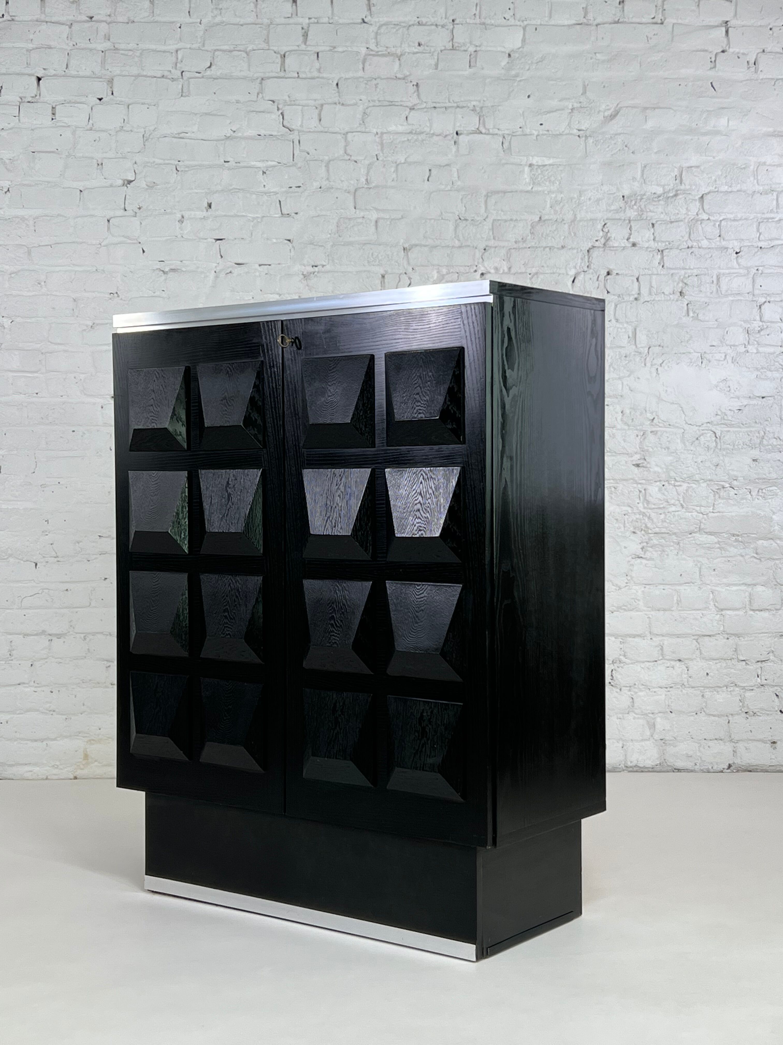 Brutalist bar storage cabinet