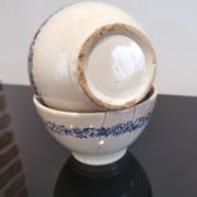 SET OF 2 EARTHENWARE BOWLS TERRE DE FER