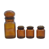 Set of 4 amber jars Yves rocher & Jacques Vabre