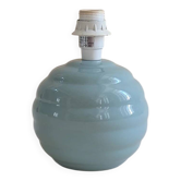 Pied de lampe en céramique bleu