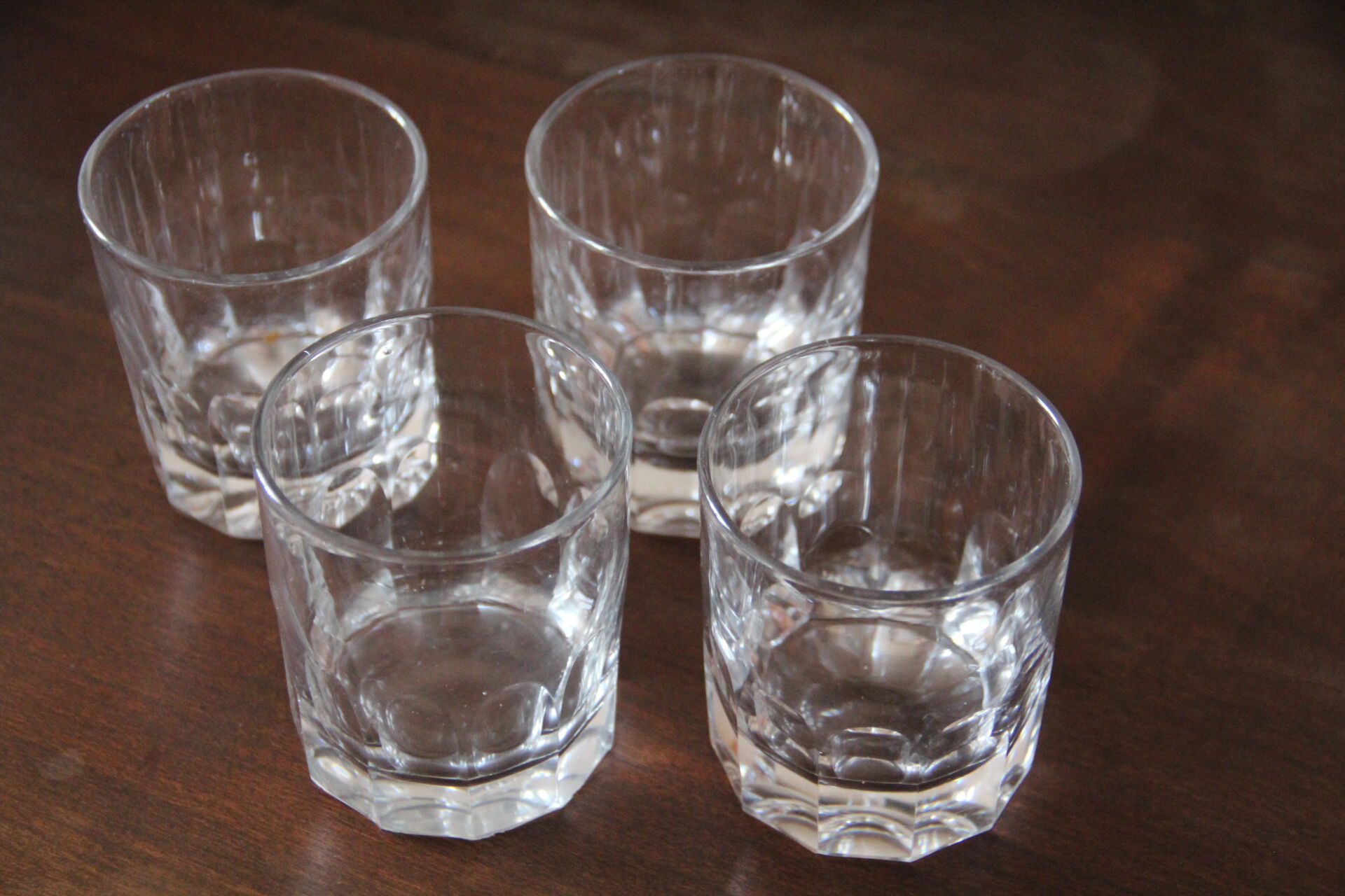 4 cut crystal whisky glasses