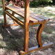 Old solid oak church pew