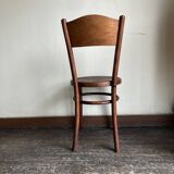 Set de 4 chaises bistrot Fischel en bois courbé chapeau de gendarme 1920