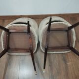 Beige vintage shaggy chairs