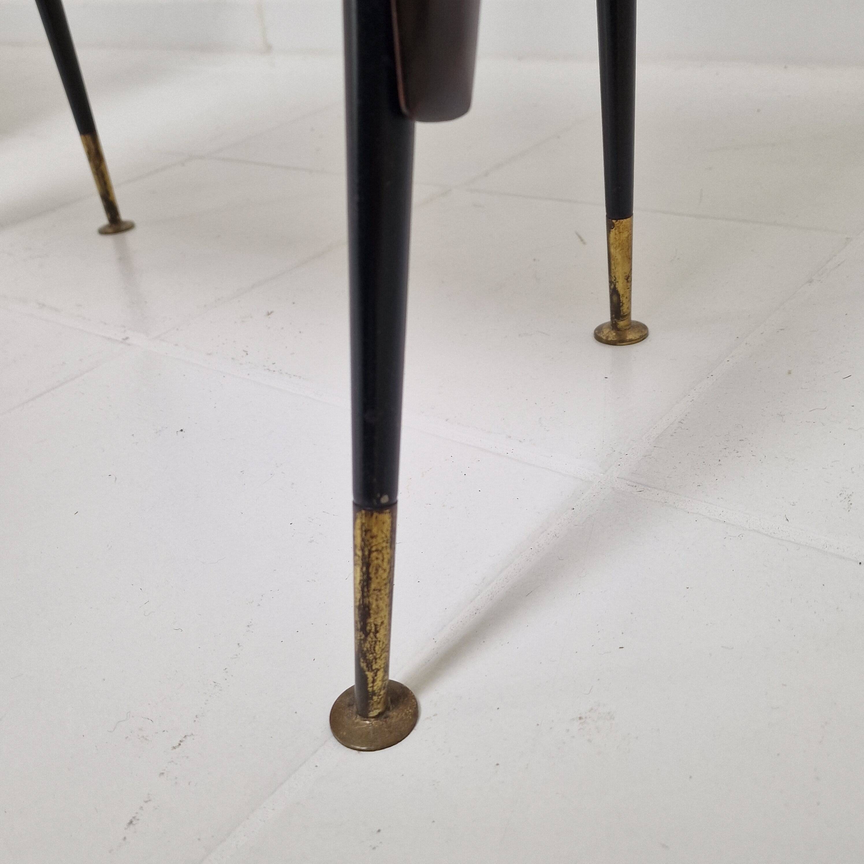 Ico Parisi Style Bedside Tables or Nightstands, Italy 1950's