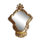 Vintage mirror resin effect golden wood