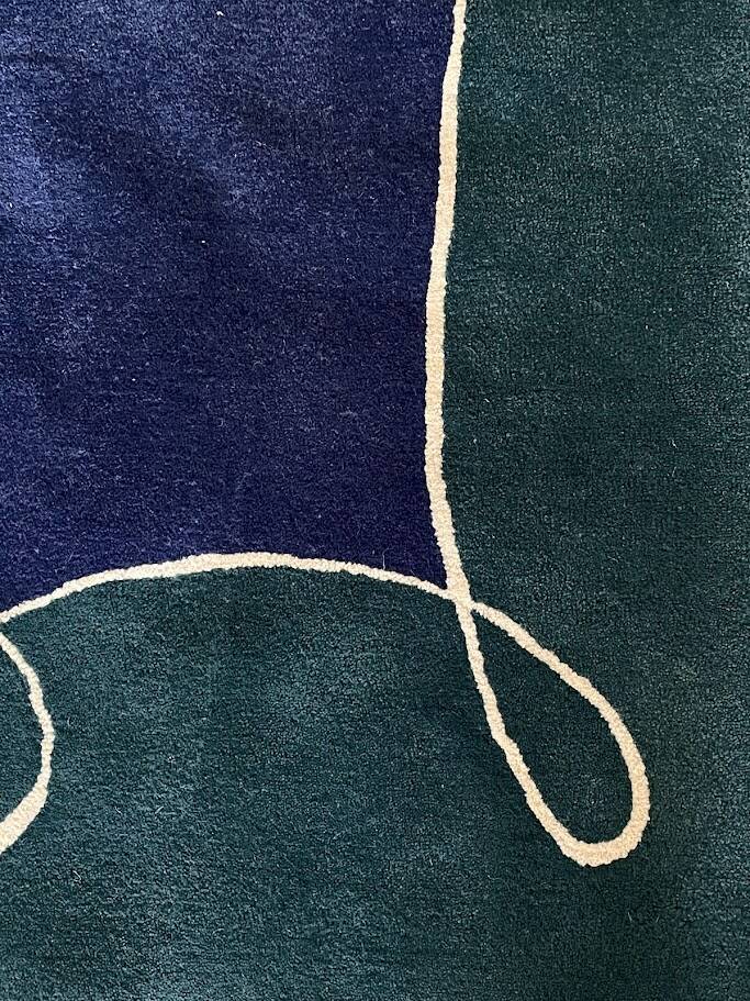 Large Wool Rug by Tisca Switzerland 1990s