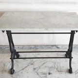 Bistro table white marble 4 pers