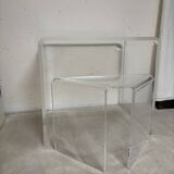 Plexiglass desk, dressing table and stool, 1970