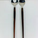 Teak and stainless steel salad cutlery in Scandinavian style, 1960s.