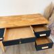 Vintage desk, Scandinavian style, Black lacquer and Beech