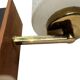 Pair of wood and glass wall sconces
