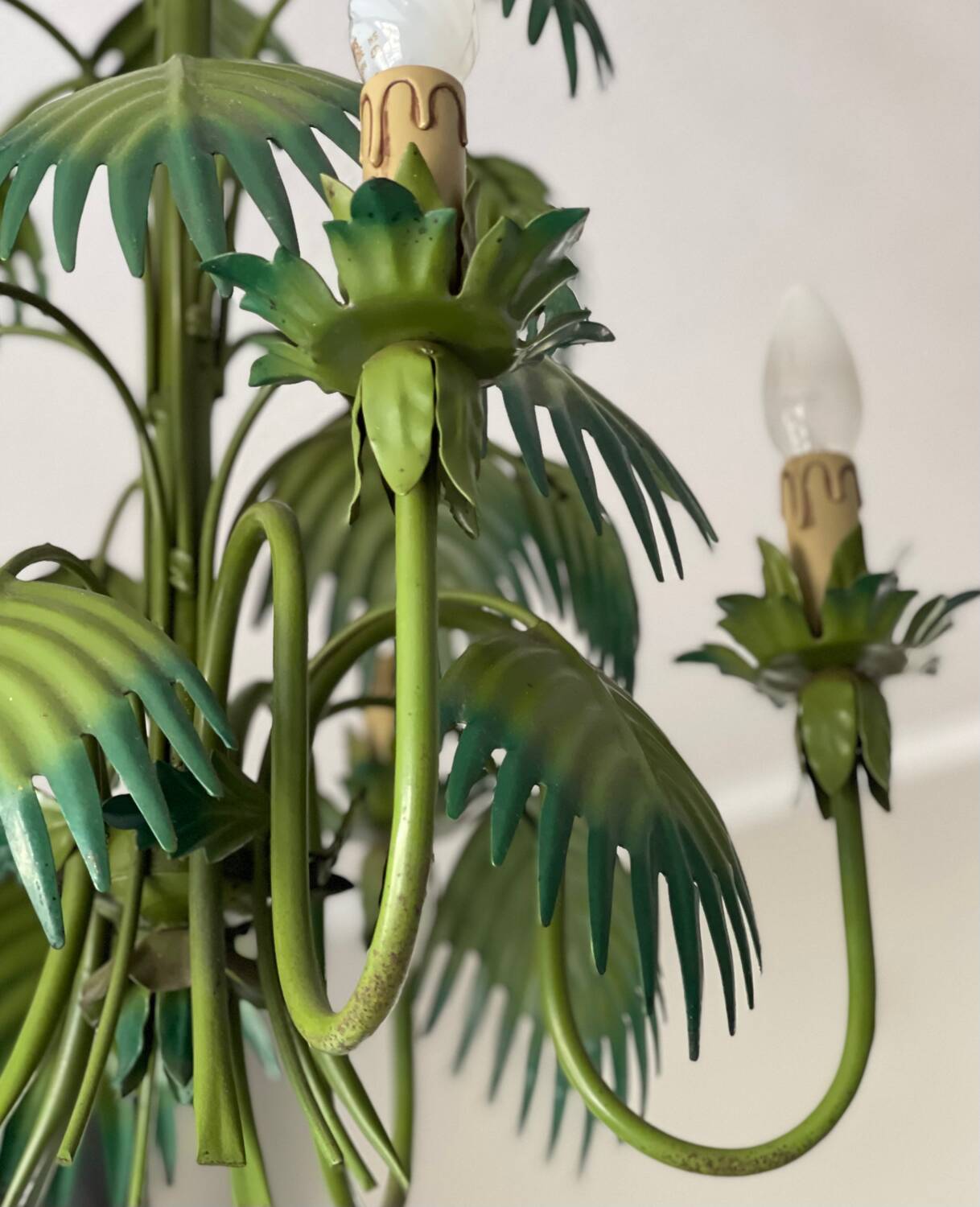 Tropical chandelier in sheet metal 1970.