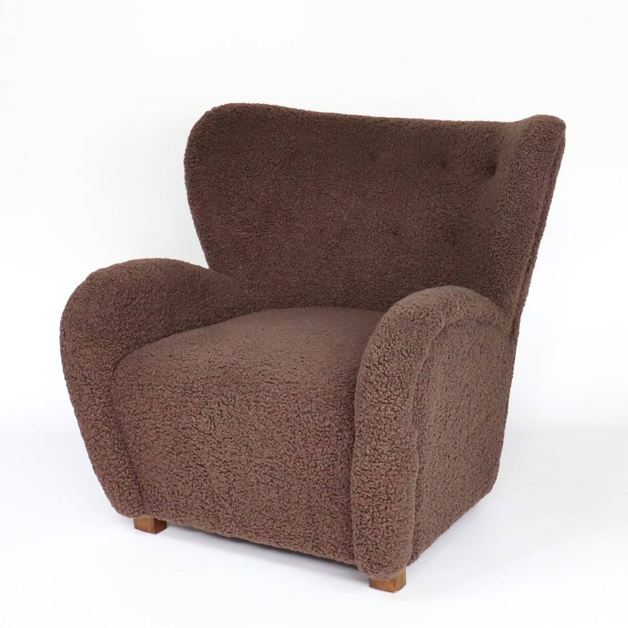 Terry fabric wing chair