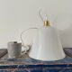 Vintage suspension in electrified white opaline to nine