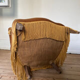 Toad armchair in golden velvet