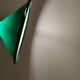 Green glass hanging lamp in double layer glass. Designed by Michael Bang for Holmegaard Denmark 1972