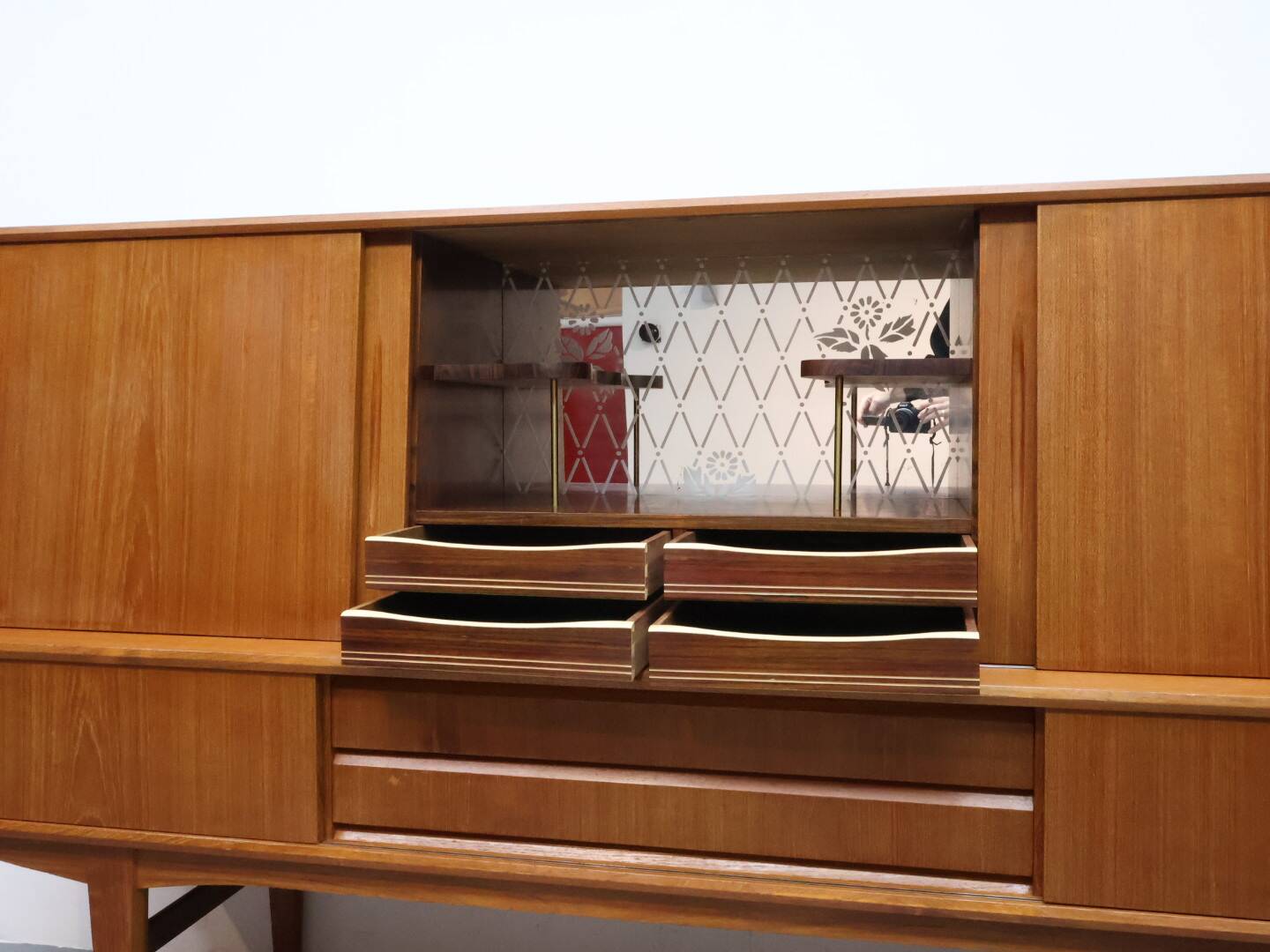 Vintage wandmeubel Deens Teak