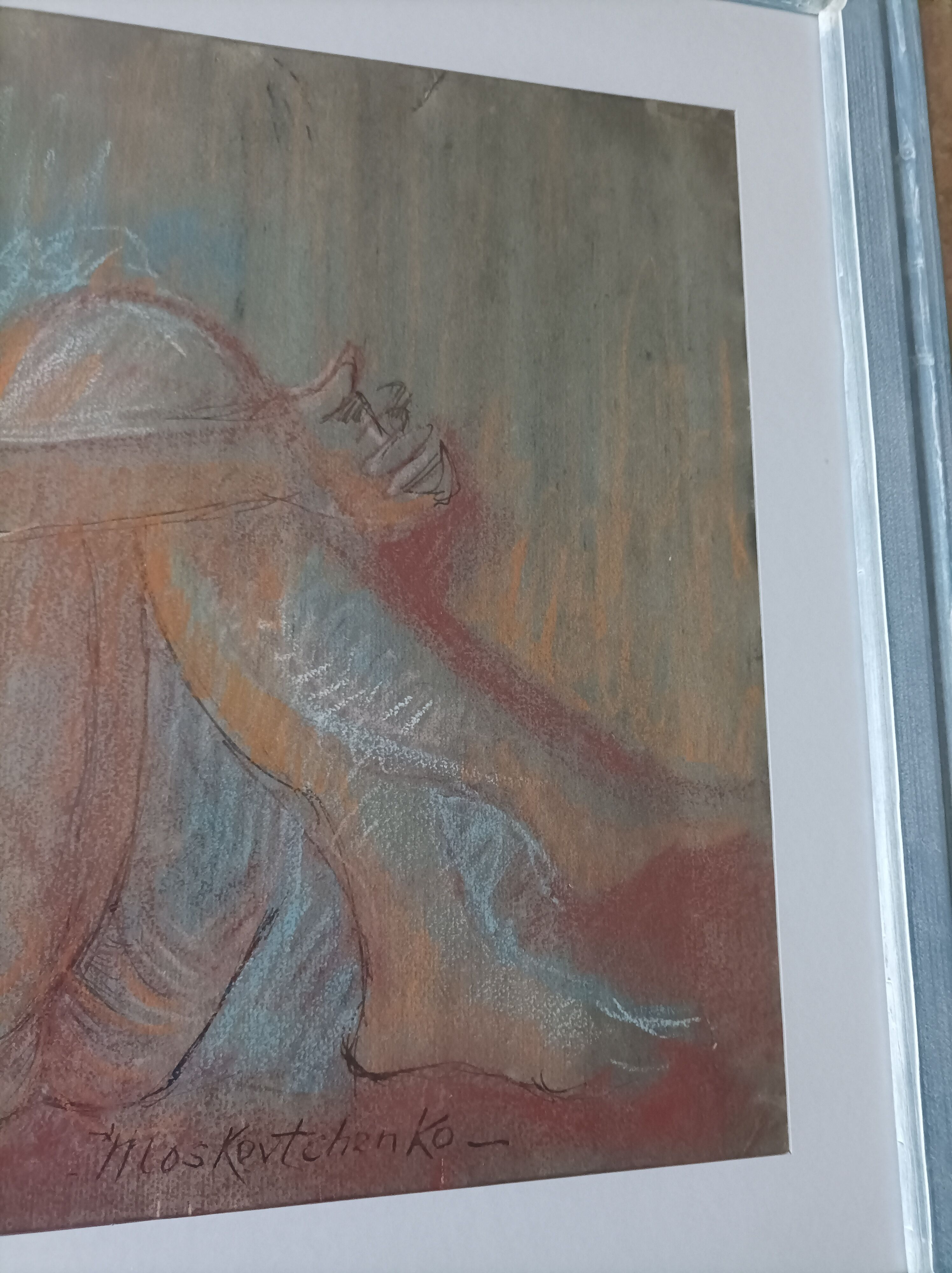 Michel Moskovchenko pastel painting Female Nude