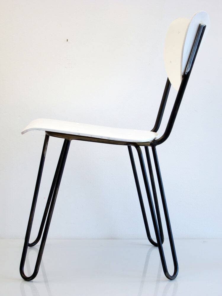Chaises en contreplaqué rétro Lemafa